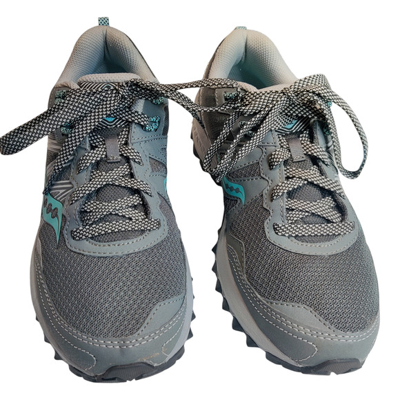Saucony Women's Excursion TR14 Running Mesh Athletic Trail Shoes Gray Blue 9.5 - Picture 2 of 8